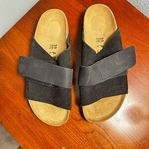 Birkenstock Kyoto Nubuck Black Suede Leather - Womens Size 39